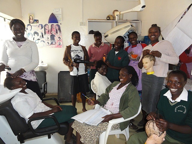 Students in Hairdressing and Beauty Therapy