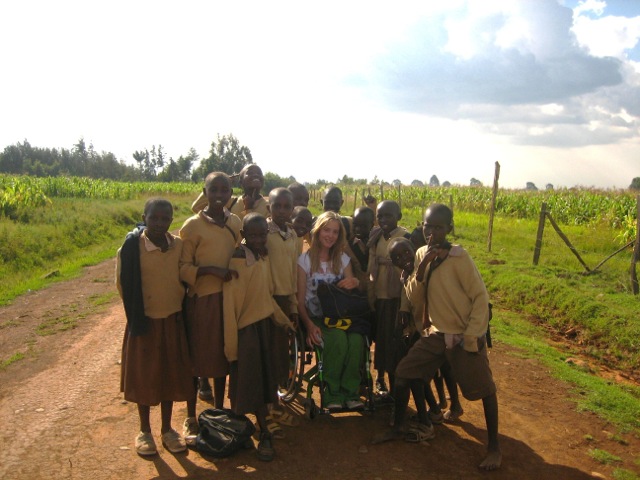 Volunteer Charlotte and children