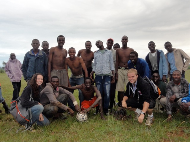 volunteer Ciara Nicholas and soccer teams